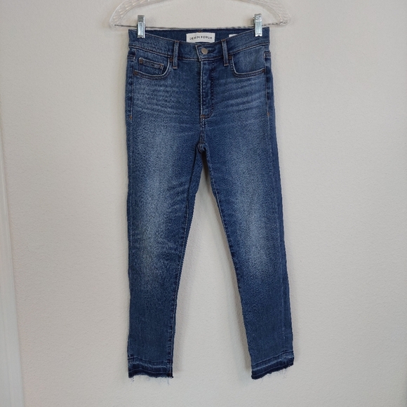 Denim Forum Nico Mid Rise Skinny Crop Jeans Size 26 - Picture 2 of 11